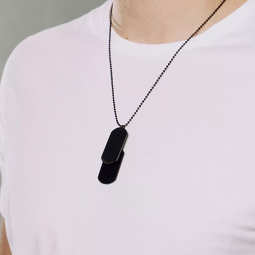 Colares tipo dog tag