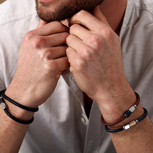 Pulseira de couro