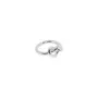 Jane Kønig Big Tied Heart Ring Anel Prata BTHR-AW25-S