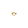 Jane Kønig Big Tied Heart Stud Brinco Avulso Prata Dourada BTHS-AW25-G