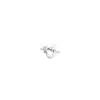 Jane Kønig Big Tied Heart Stud Brinco Avulso Prata BTHS-AW25-S