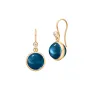 Julie Sandlau Prime Sapphire Blue Brincos Prata Dourada HKS181GDSACRCZ