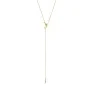 Jane Kønig Half Moon NO. 2 Tie Necklace Colar Aço Inoxidável Dourado HMTN-AW26-SS-G