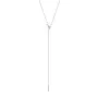 Jane Kønig Half Moon NO. 2 Tie Necklace Colar Aço Inoxidável HMTN-AW26-SS-S