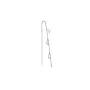 Jane Kønig Small Half Moon NO. 2 Chain earring Brinco Avulso Aço Inoxidável SHMC-AW26-SS-S