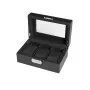 Ditur Caixa para Relógios 3 Relógios Preto Carbono Imitado 0000229