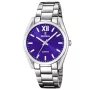 Relógio Festina Lady Alegria F20622/A com mostrador Roxo, caixa de 37 mm de diâmetro e Elo de Metal na cor Prata.