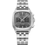 Relógio Carl Pique Carré Chrono CP0029 com mostrador Cinza, caixa de 39 mm de diâmetro e Elo de Metal na cor Prata.