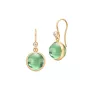 Julie Sandlau Prime Green Amethyst Brincos Prata Dourada HKS181GDGRATCRCZ