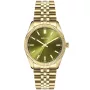 Relógio Milani Jubilee M0038 com mostrador Verde, caixa de 36 mm de diâmetro e Elo de Metal na cor Ouro.