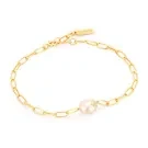 Ania Haie Pearl Power Pulseira Prata Dourada B043-03G