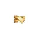 Jane Kønig Bruised Heart Stud Brinco Avulso Prata Dourada BHS-SS23-G