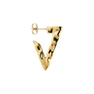 Jane Kønig Bruised Triangle Brinco Avulso Prata Dourada BTH-SS23-G