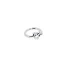 Jane Kønig Big Tied Heart Ring Anel Prata BTHR-AW25-S
