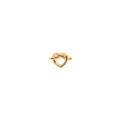 Jane Kønig Big Tied Heart Stud Brinco Avulso Prata Dourada BTHS-AW25-G