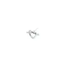 Jane Kønig Big Tied Heart Stud Brinco Avulso Prata BTHS-AW25-S