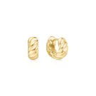 Ania Haie Bold Texture Small Brincos Prata Dourada E063-06G