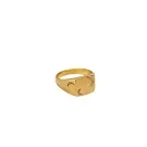 Jane Kønig Half Moon NO. 2 Signet Ring Anel Aço Inoxidável Dourado HMSR-AW26-SS-G