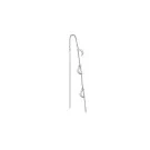 Jane Kønig Small Half Moon NO. 2 Chain earring Brinco Avulso Aço Inoxidável SHMC-AW26-SS-S
