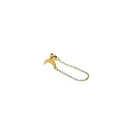 Jane Kønig Single Half Moon NO. 2 Chain Stud Brinco Avulso Aço Inoxidável Dourado SHMS-AW26-SS-G