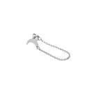Jane Kønig Single Half Moon NO. 2 Chain Stud Brinco Avulso Aço Inoxidável SHMS-AW26-SS-S